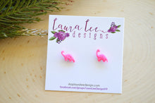 Mini Dinosaur Clay Stud Earrings || Brontosaurus || Made to Order || You Choose Color