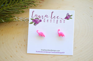 Mini Dinosaur Clay Stud Earrings || Brontosaurus || Made to Order || You Choose Color