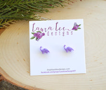 Mini Dinosaur Clay Stud Earrings || Brontosaurus || Made to Order || You Choose Color