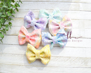 Mini Millie Bow Style || Glitter Lace || You Choose Color