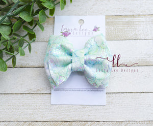 Mini Millie Bow Style || Glitter Lace || You Choose Color