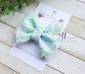 Mini Millie Bow Style || Glitter Lace || You Choose Color
