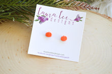 Mini Pumpkin Clay Stud Earrings || Made to Order