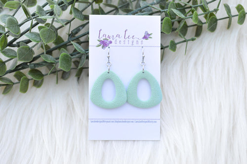 Veronica Clay Earrings || Mint Green