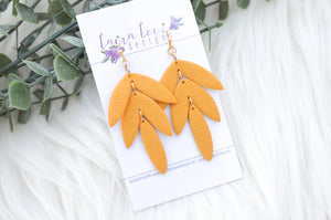 Cassie Clay Earrings || Mustard Yellow || Made to Order