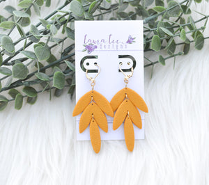 Cassie Clay Earrings || Mustard Yellow || Made to Order