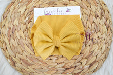Large Julia Bow Headwrap || Mustard Yellow