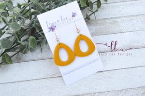 Veronica Clay Earrings || Mustard Yellow