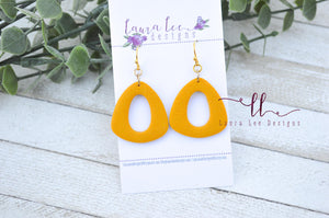 Veronica Clay Earrings || Mustard Yellow