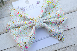 Mya Bow Style || Mint Speckled Glitter