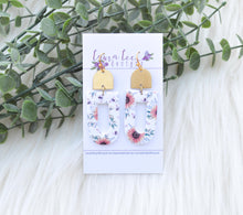 Nellie Arch Clay Earrings || Bees and Sunflowers