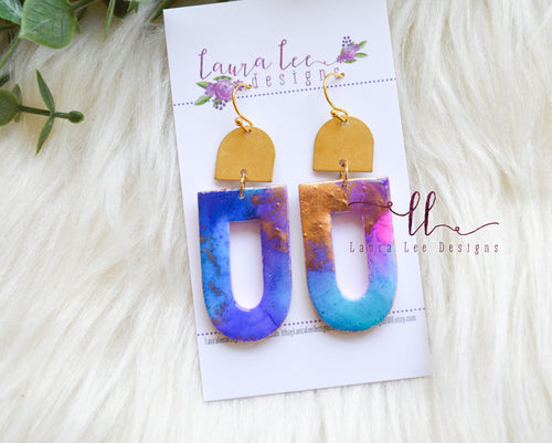 Nellie Arch Clay Earrings || Galaxy