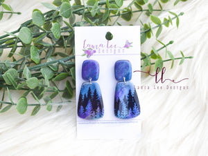 Skinny Hope Clay Earrings || Northern Lights