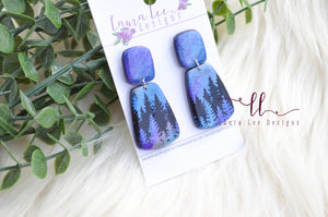 Skinny Hope Clay Earrings || Northern Lights