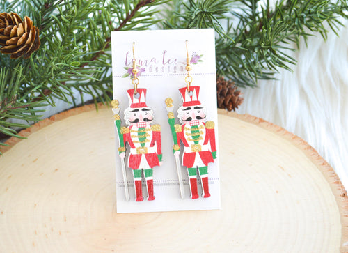 Wood Earrings || Nutcracker