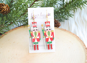 Wood Earrings || Nutcracker
