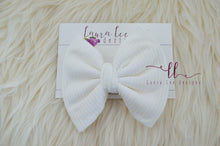 Large Julia Bow Style Bow || Off White || Made to Order