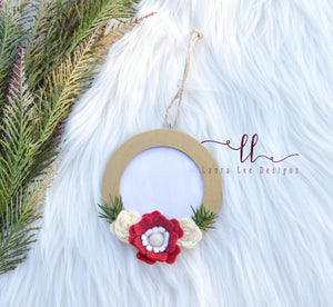 Home Decor || Christmas Tree Ornament || Round Photo Ornament