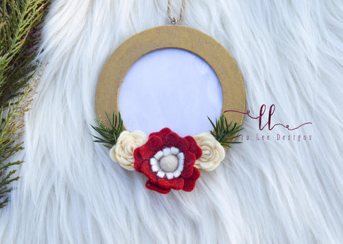 Home Decor || Christmas Tree Ornament || Round Photo Ornament