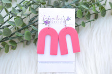 Nova Large Arch Clay Earrings || Pink Coral