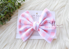 Large Julia Bow Style Bow || Pink Gingham