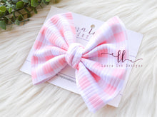 Large Julia Bow Style Bow || Pink Gingham
