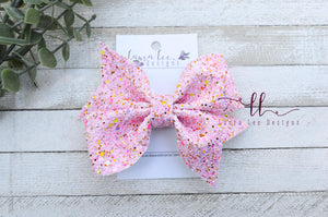 Mya Bow Style || Pink Speckled Glitter