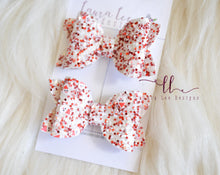 Pippy Style Pigtail Bow Set || Santa Glitter