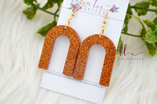 Arch Resin Earrings || Pumpkin Spice Glitter