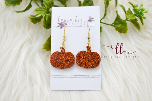 Pumpkin Resin Earrings || Pumpkin Spice Glitter
