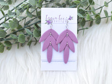 Cassie Clay Earrings || Purple || Made to Order