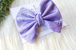 Large Julia Bow Style Bow || Purple Holographic