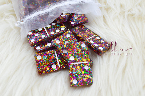 Domino Set || Rainbow Shards Glitter