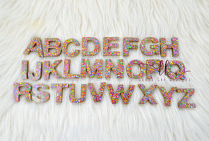 Alphabet Set || Rainbow Glitter