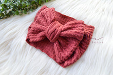 Large Julia Bow Headwrap || Rust Sweater