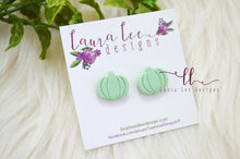 Pumpkins Stud Earrings || Sage Green Pumpkins