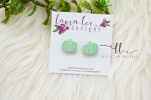 Pumpkins Stud Earrings || Sage Green Pumpkins