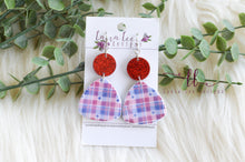 Shelly Clay Earrings || 4th of July Plaid