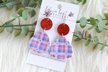 Shelly Clay Earrings || 4th of July Plaid