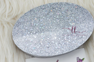 Resin Soap Dish || Silver Stars Glitter