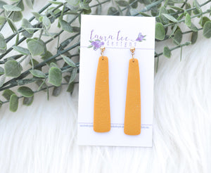 Skinny Clay Bar Drop Earrings || You Choose Color