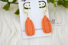 Skinny Pumpkins Clay Earrings || Orange