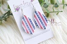 Ursa Clay Earrings || 4th of July Stripes