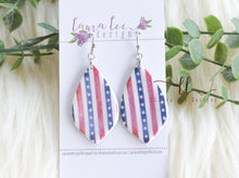 Ursa Clay Earrings || 4th of July Stripes