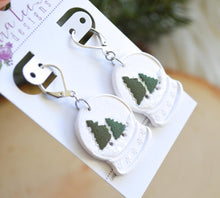 Snow Globe Clay Earrings || Christmas Tree Snow Globes | Made to Order