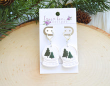 Snow Globe Clay Earrings || Christmas Tree Snow Globes | Made to Order