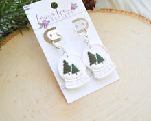 Snow Globe Clay Earrings || Christmas Tree Snow Globes | Made to Order