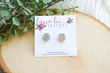 12mm Round Clay Stud Earrings || Spring