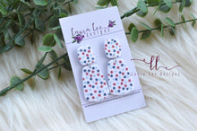 Skinny Hope Clay Earrings || 4th of July Stars