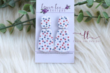 Skinny Hope Clay Earrings || 4th of July Stars
